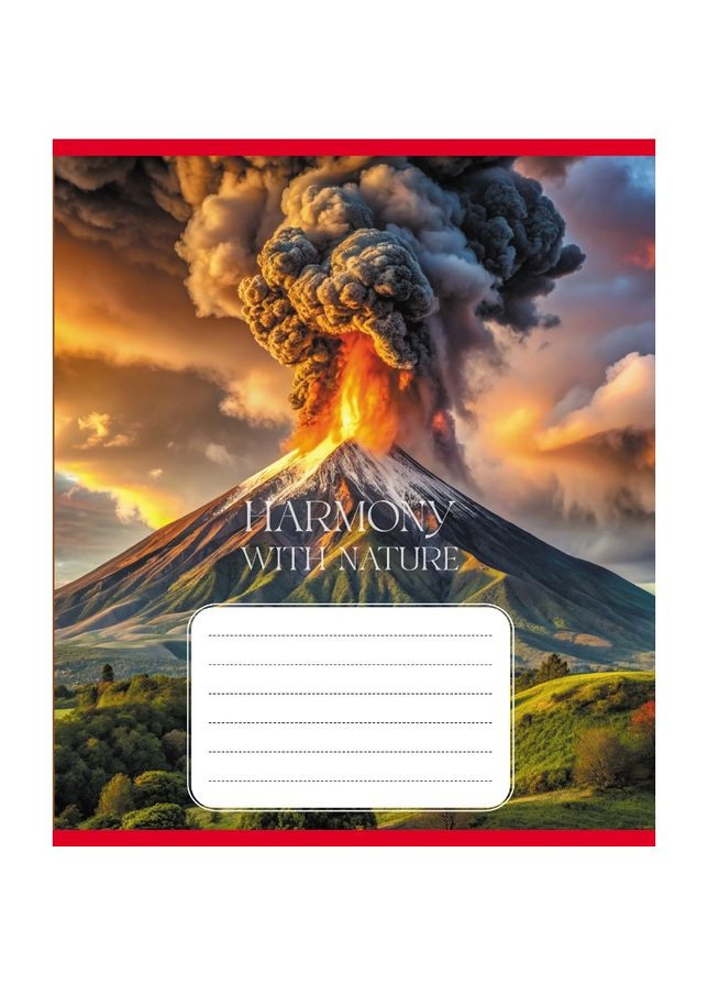 Зошит загальний "Гармонія з природою" 060-610277K-4 в клітинку, 60 аркушів Leader (352690550)