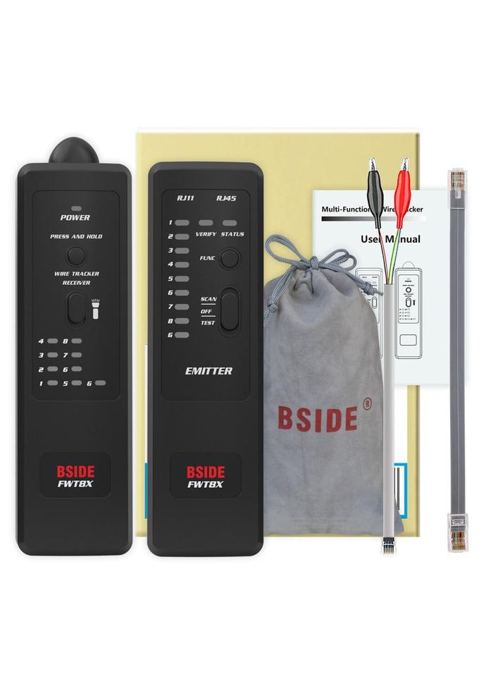 Кабельный тестер FWT8X, цифровой, трассоискатель, кабель трекер Bside (300577515)