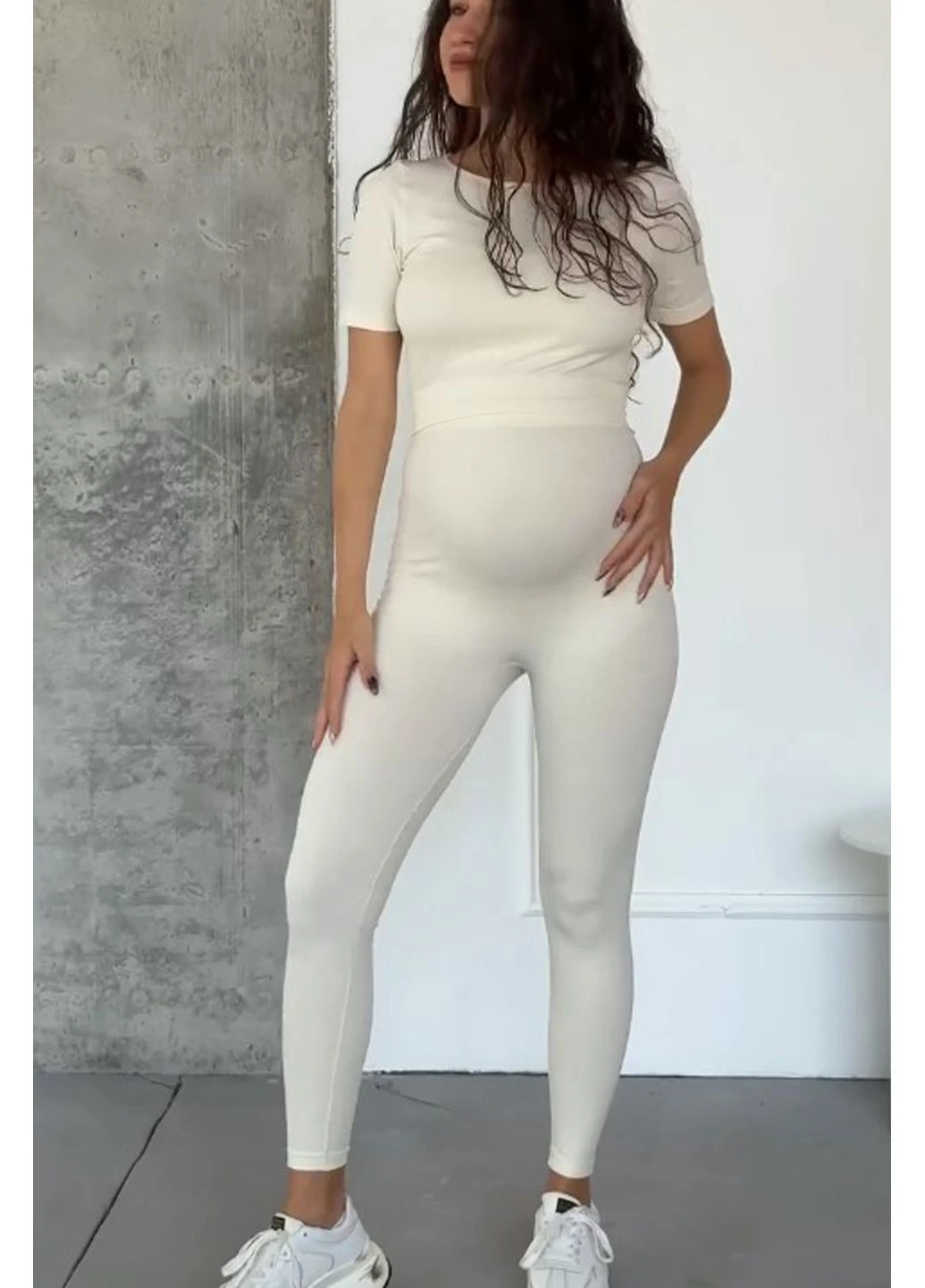 Молочные демисезонные леггинсы для беременных бесшовные leggings mama InSecret