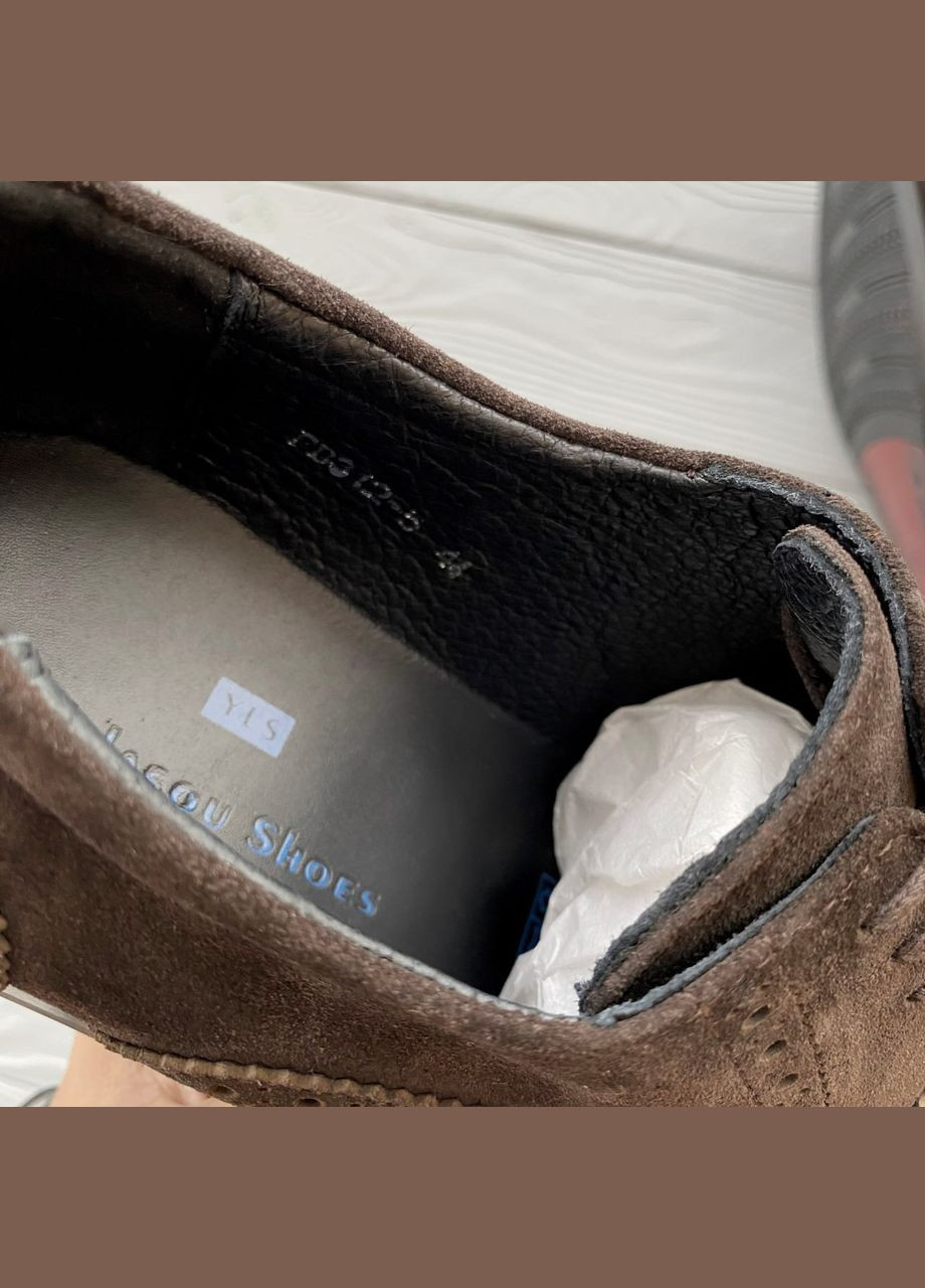 Коричневые классические, повседневные, праздничные туфли мужские brogues brown Yalasou