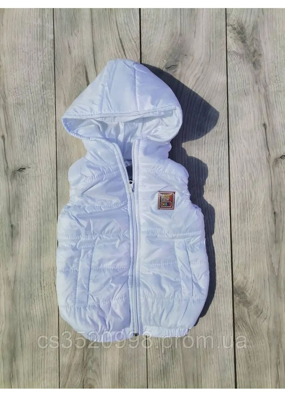 Дитяча жилетка для дівчинки білого кольору на 5,7,8 років Kids (370438863)