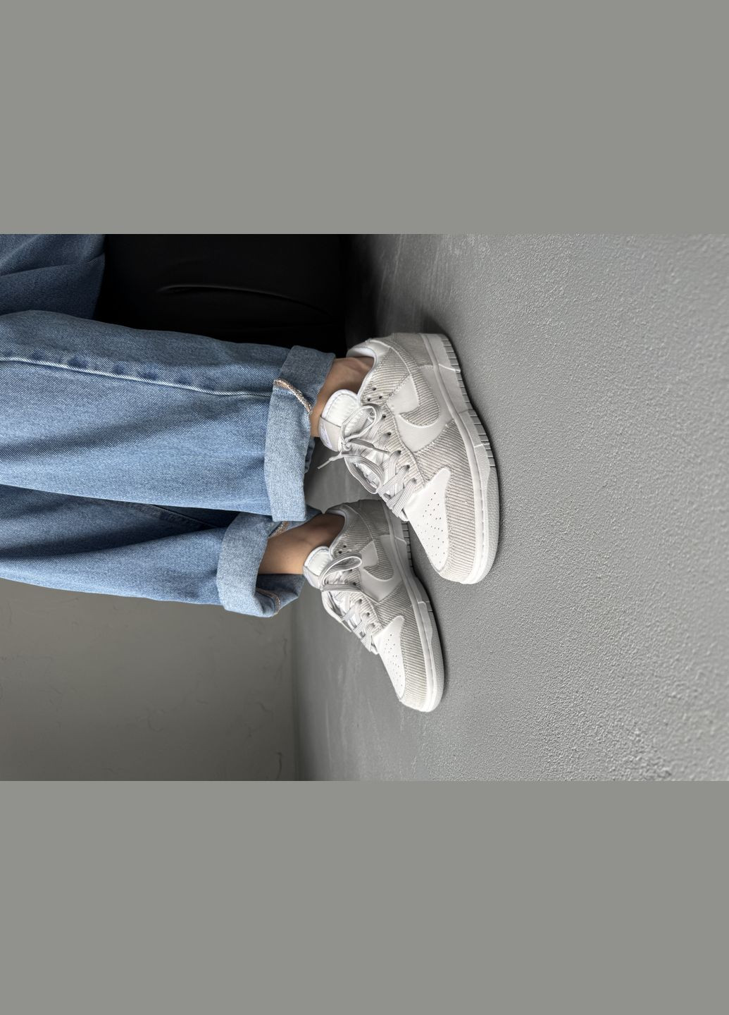 Кросівки жіночі Nike SB Dunk Low Grey White | Найк СБ Данк сірі No Brand сірі демісезони (342080208)