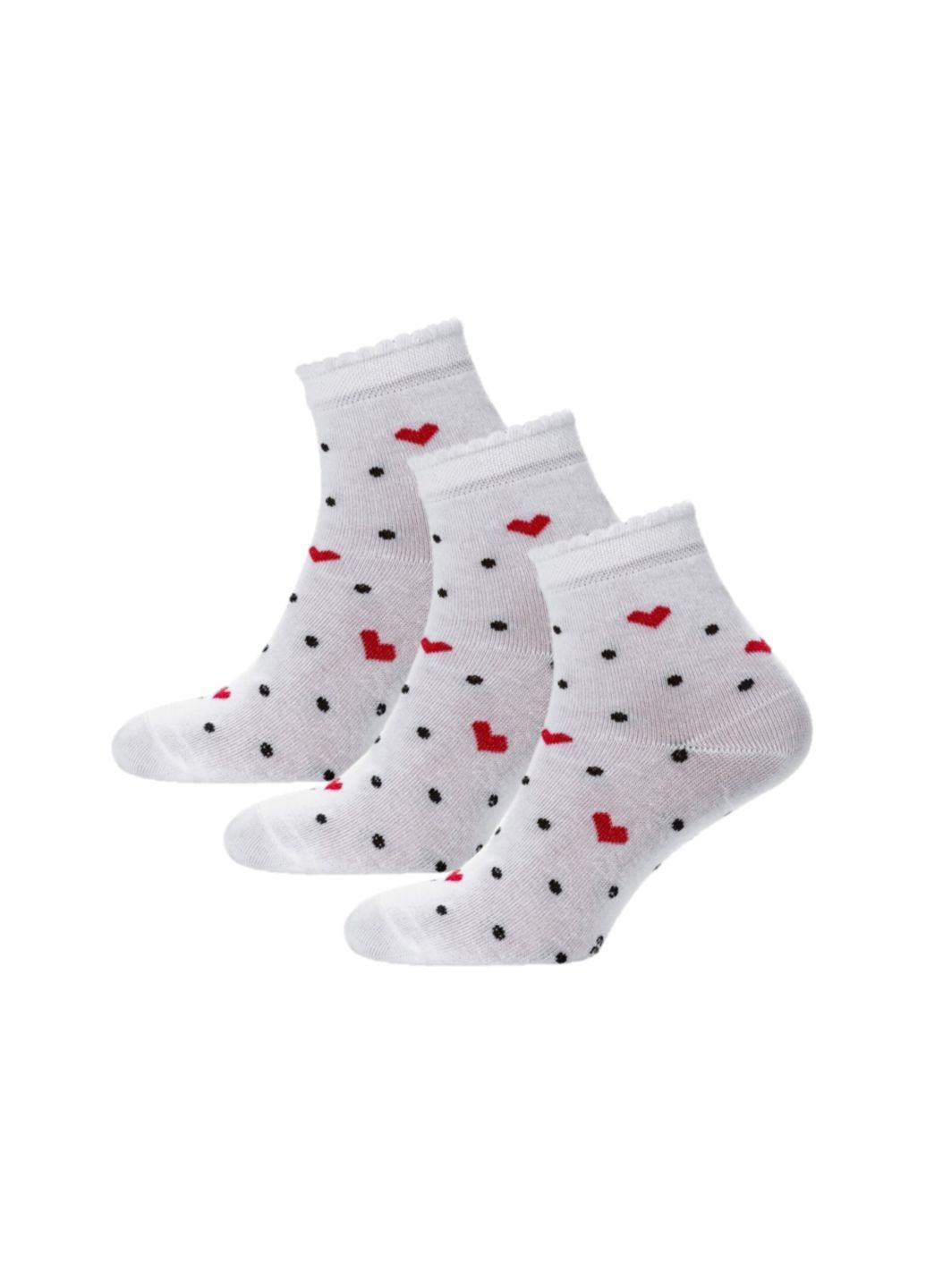 Белые набор (3 шт) женских носков Siela (302517107)