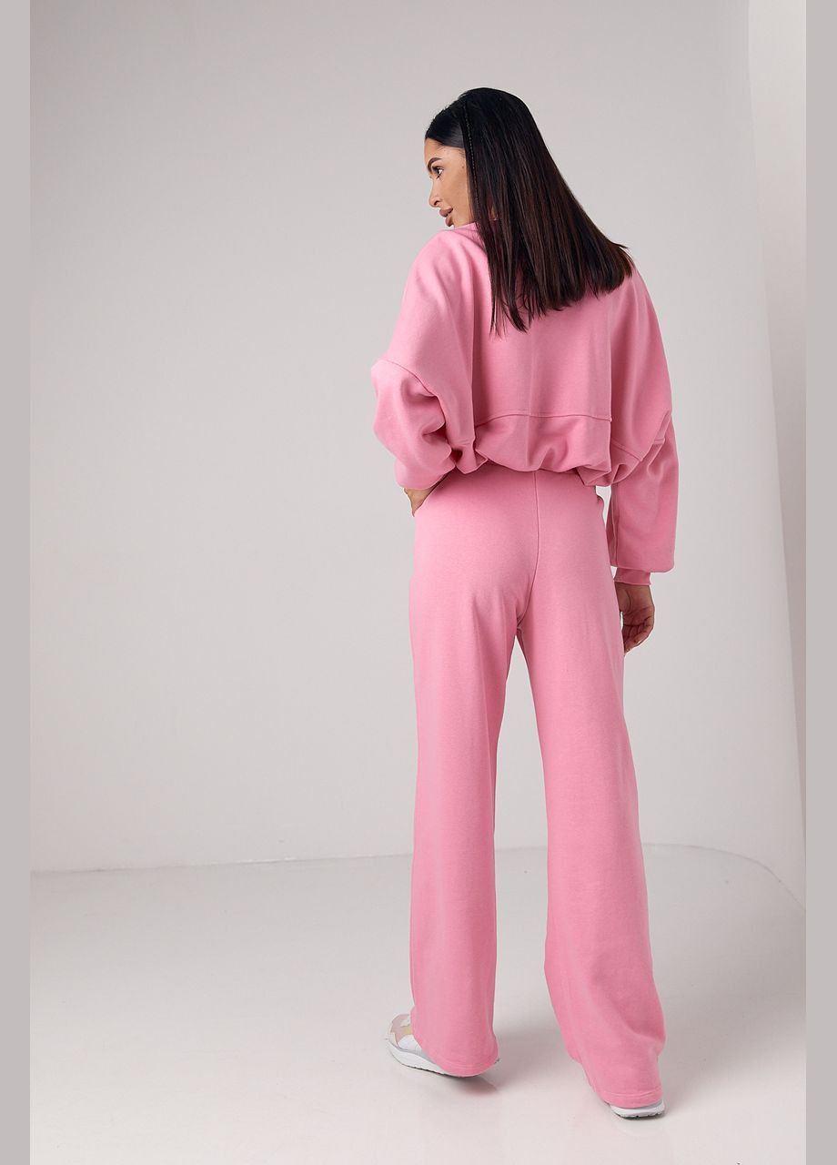 Спортивный костюм с прямыми брюками и кофтой на молнии - бежевый цвет, M (sku_561) No Brand (315391068)