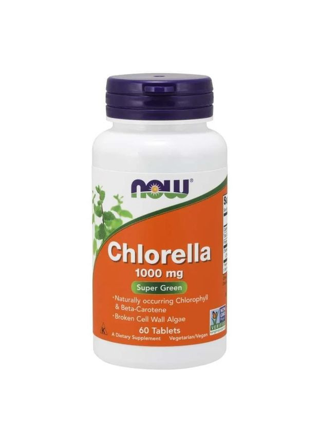 Хлорелла (Chlorella) 1000 мг 60 таблеток Now Foods (361114937)