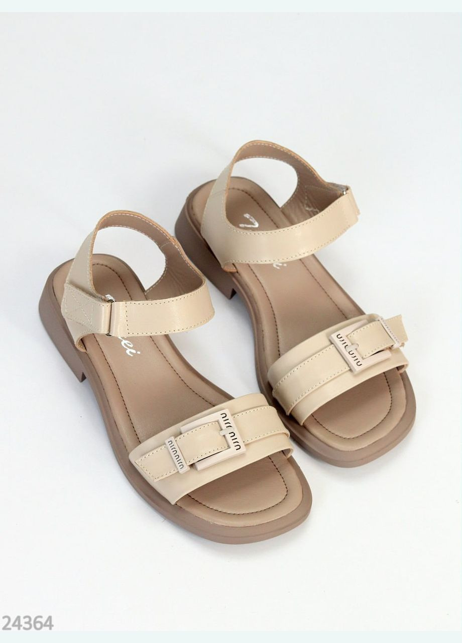 Светло-бежевые босоножки No Brand