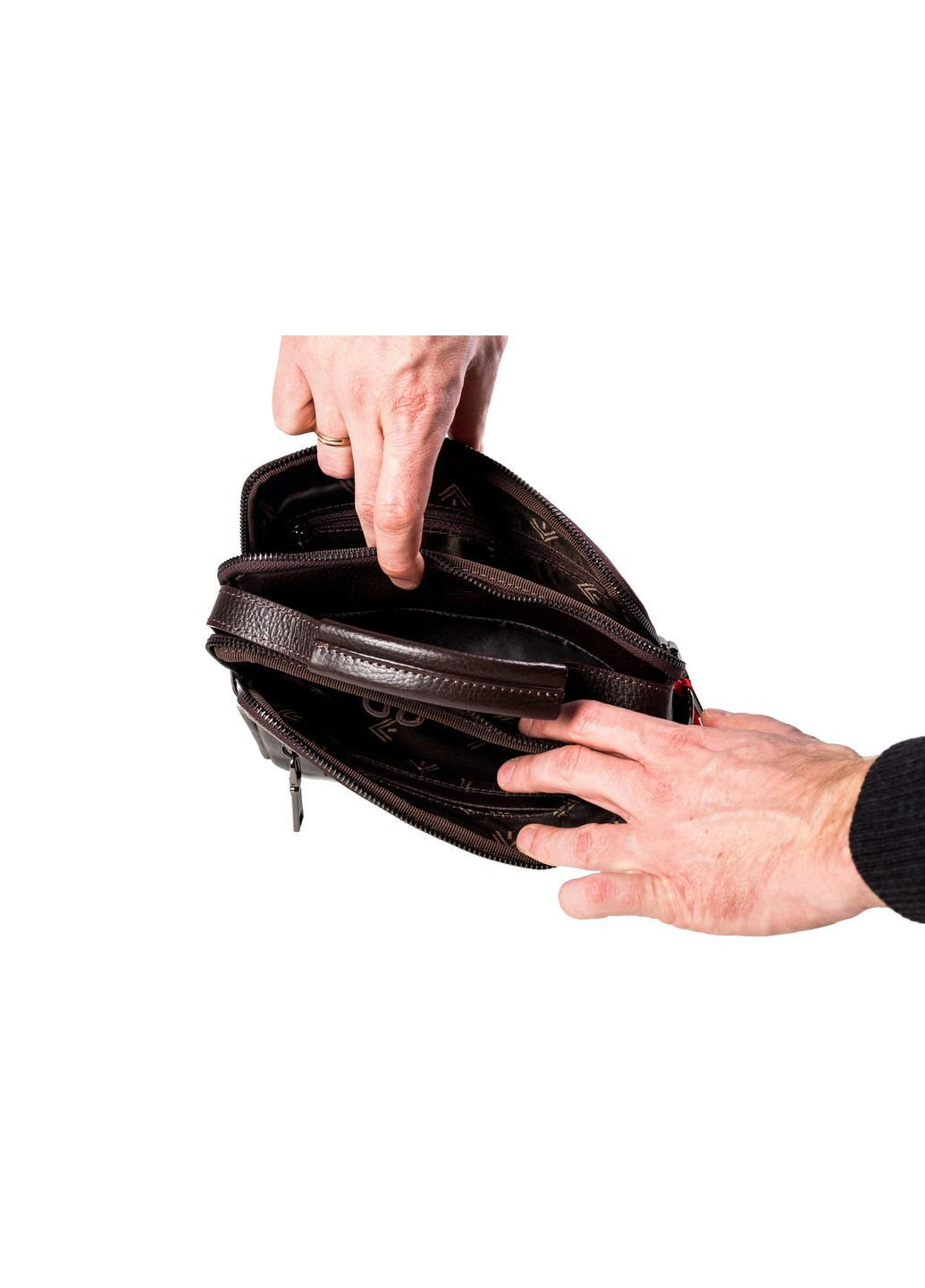 Чоловіча сумка 6135-37-3 коричнева шкіряна Eminsa (261481709)