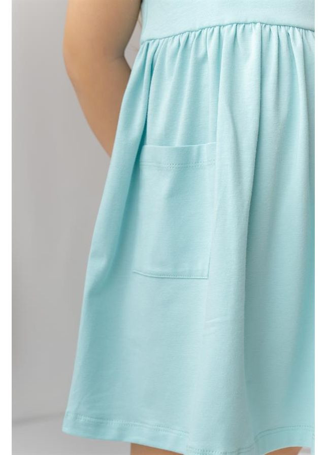 Мятное платье для девочки хлопковое на бретельках, цвет мятный, возраст 1-2 года, рост 92 см Zeyland (371920459)