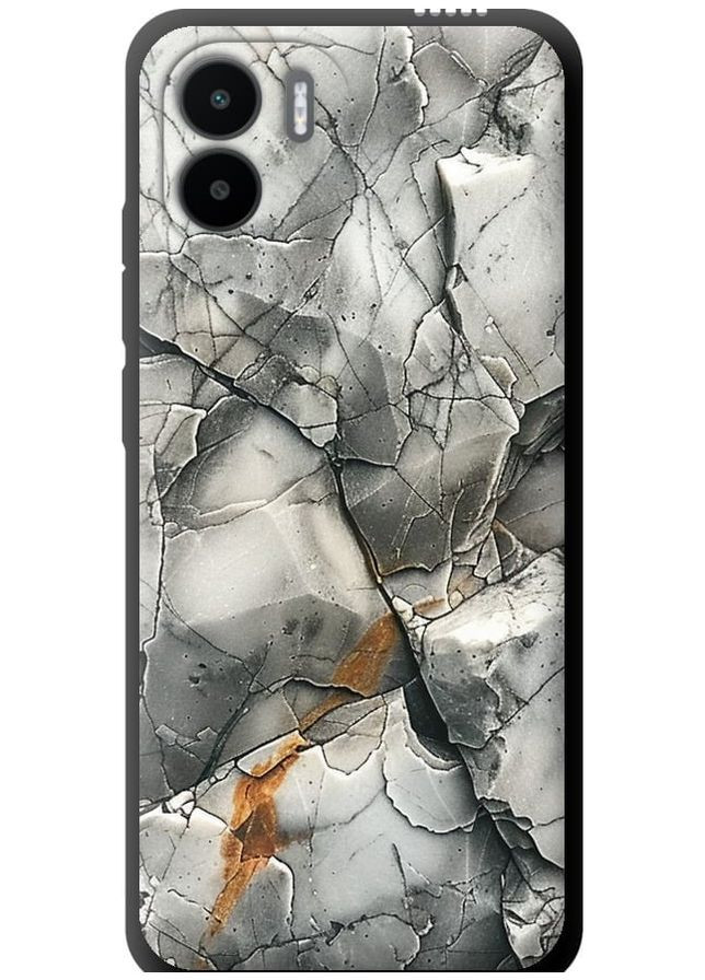 TPU чорний чохол 'Сірий мармур' для Endorphone Xiaomi Redmi A1 (285107967)