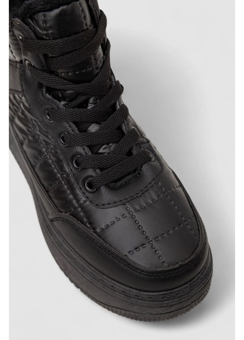 Кросівки жіночі зимові на хутрі, колір сірий, 248RK03 Ager чорні (367973686)