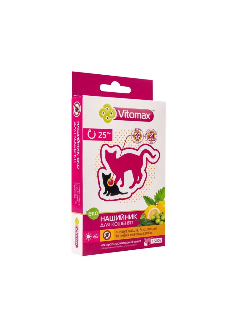 Эко п/б ошейник для котят 25 см/12 шт.уп./96 шт ящ. Vitomax (324031009)