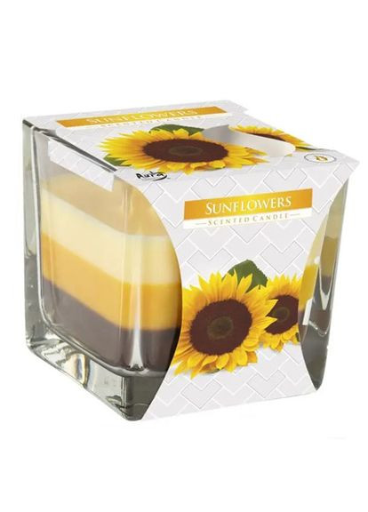 Ароматична свічка у скляній склянці SNK80-330 170г Подсолнечники, (76615024) Bispol (293254013)