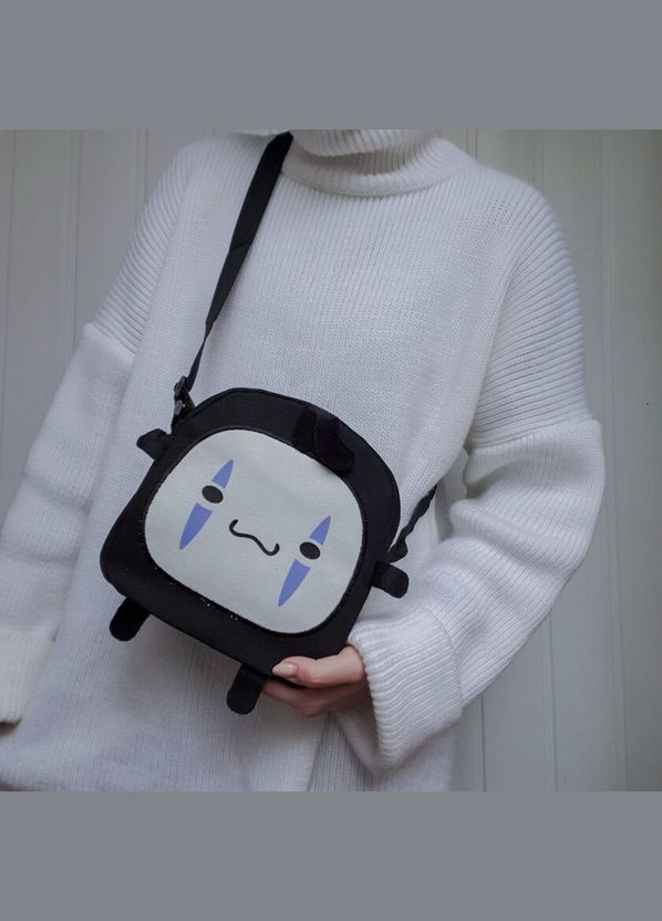 Сумка крос-боді з Безликим аніме "Віднесені привидами" через плече на блискавку мила панк к-поп в корейському стилі фіолетова No Brand (301035258)