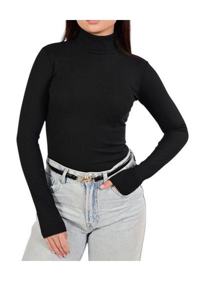 Боди-гольф, в рубчик, с длинным рукавом, размер (арт. 837) No Brand (365783918)