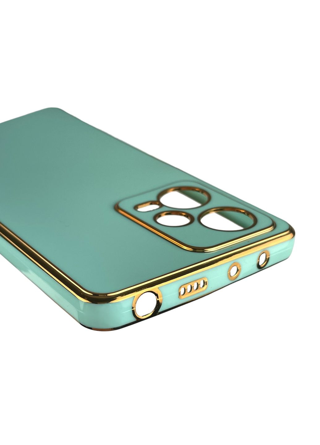 Чехол для Redmi Note 12 Pro 5G с золотой окантовкой защитой камеры сяоми редми нот 12 про 5г бирюзовый Xiaomi (366020411)