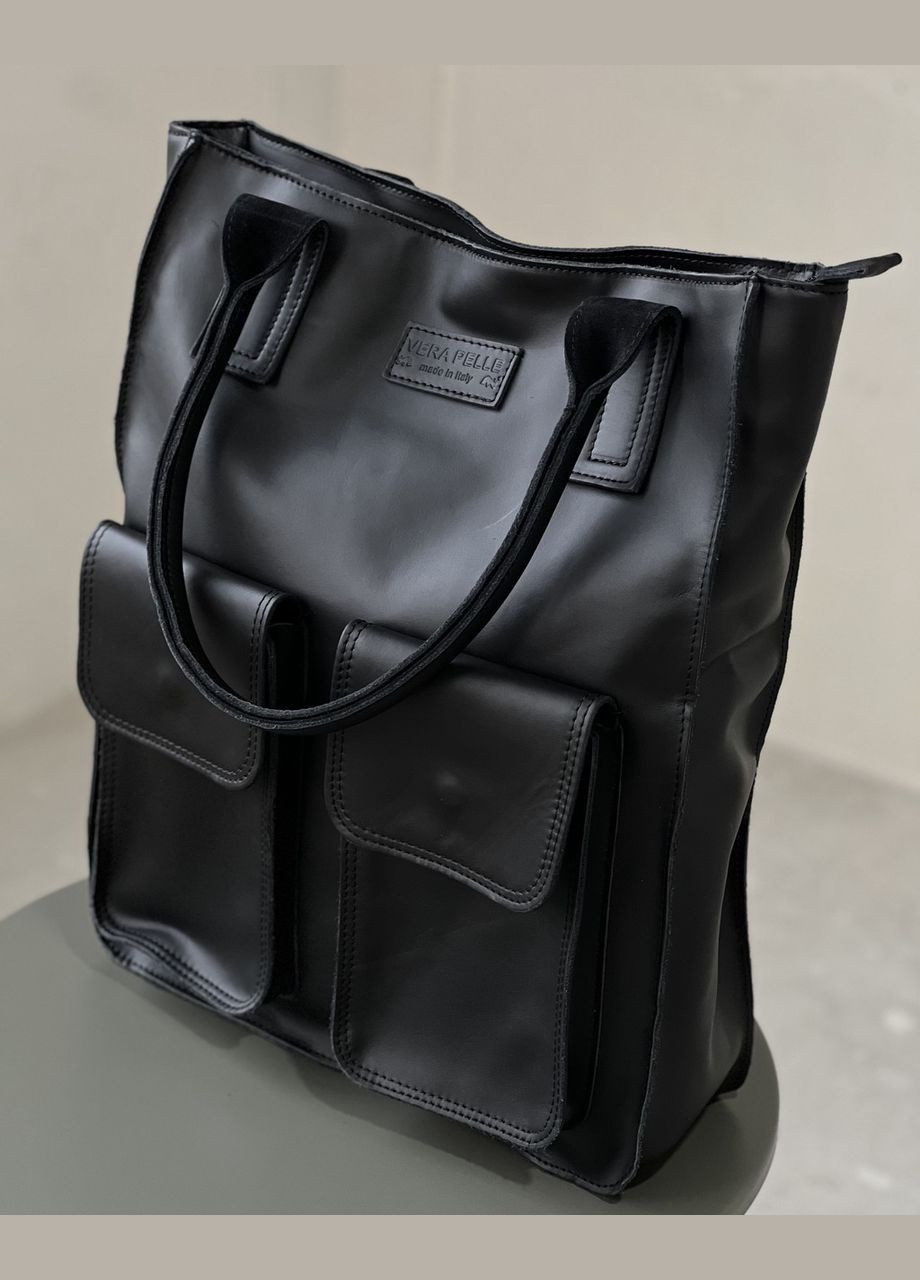 Жіноча шкіряна сумка чорна 802001 Vera Pelle CANDY (318547729)