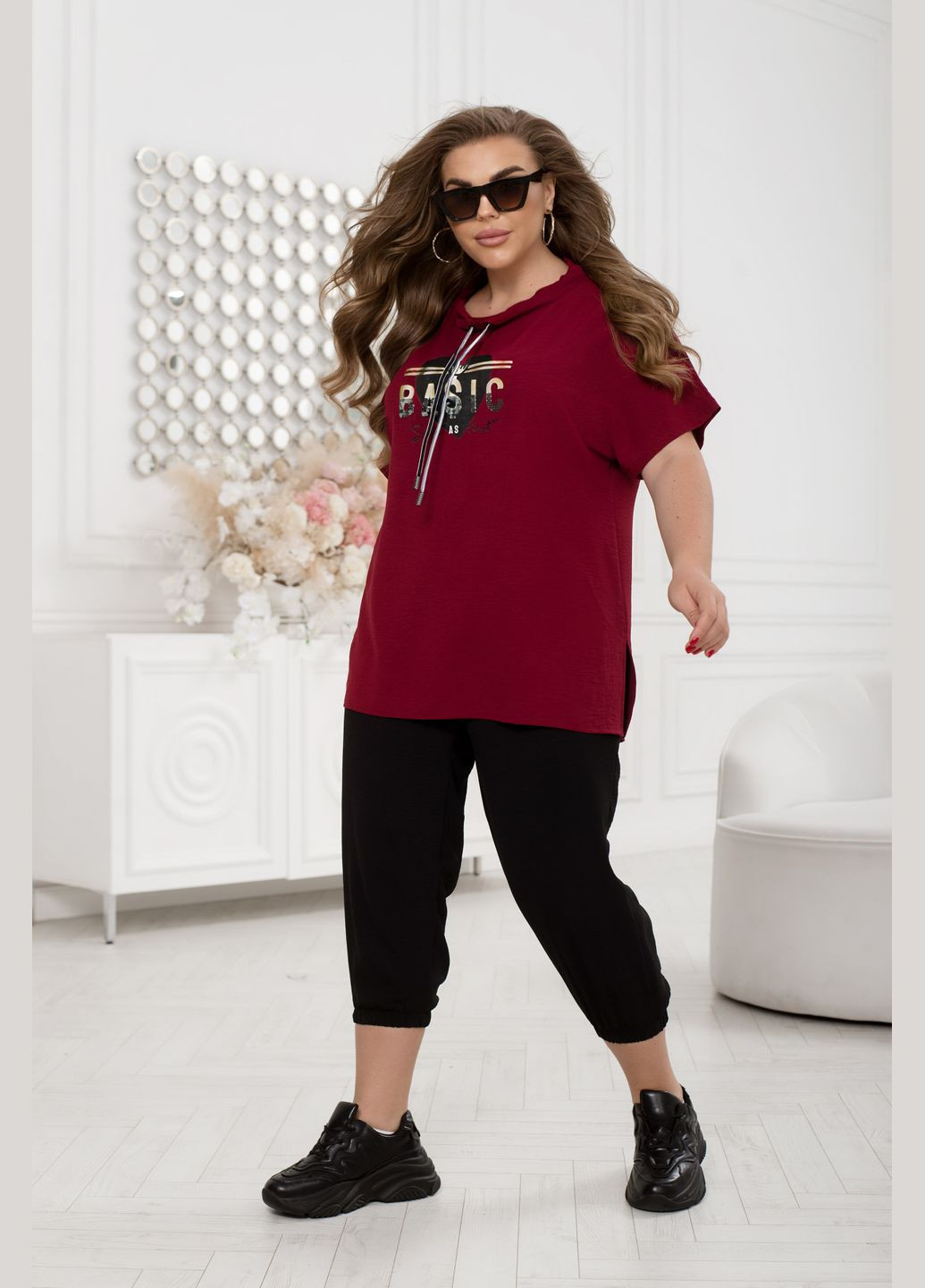 Спортивный костюм капри No Brand (292869701)