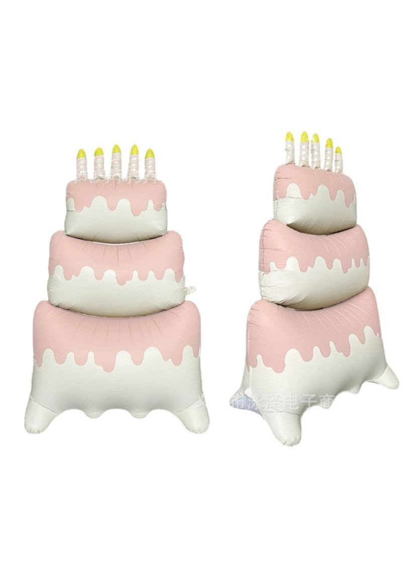 Фольгированный шар фигура стоячая торт 88x38x120 см No Brand (345706521)