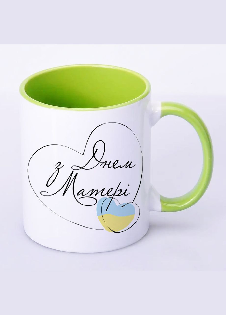 Чашка с принтом "С Днем Матери" 330мл (цвет салатовый) (19188) No Brand (312487517)