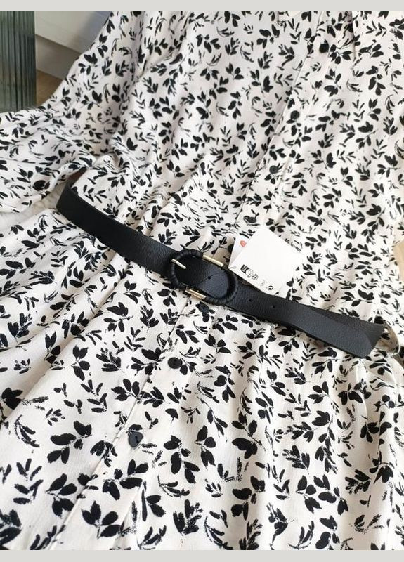 Чорна коротка сукня сорочка в квітковий принт Zara