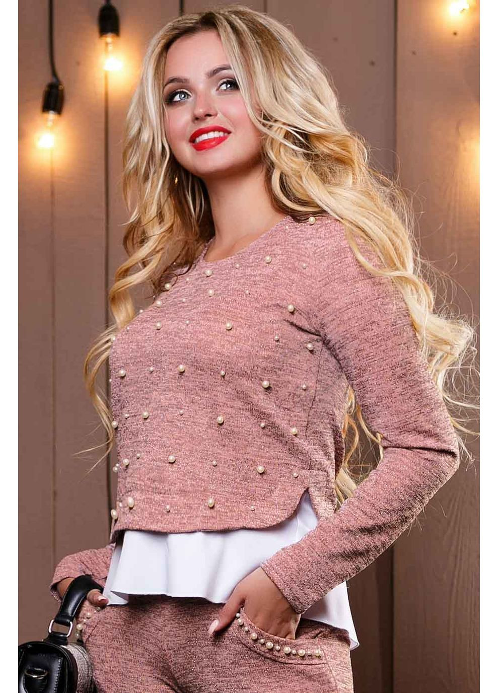 Розовый свитшот-кофта 920-2.2500 Seventeen (348134623)