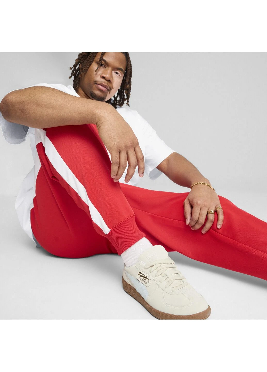 Красные спортивные демисезонные брюки Puma