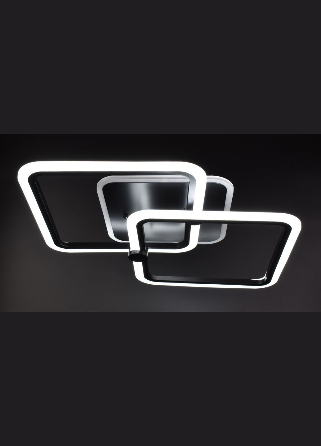 Люстра светодиодная потолочная LED светильник для квартиры на потолок лэд с пультом 25950 Черный 10х41х63 см. Sunnysky (364760458)