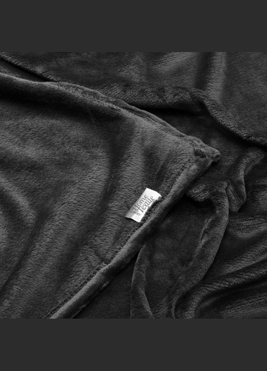 Плед Flannel Чорний Двоспальний 200x220 см ART0216SB Ardesto (349443412)