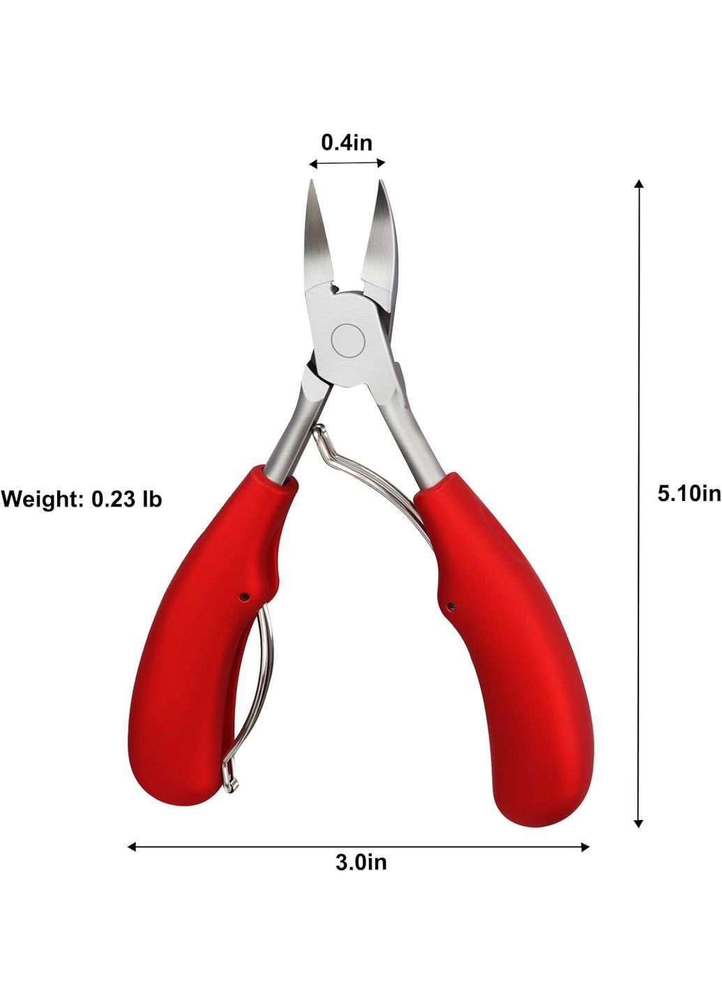 Кусачки для нігтів для врослих або товстих нігтів Червоні (0102/red) No Brand (351911021)