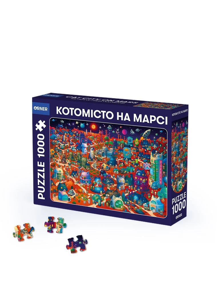 Пазл «Котогород на Марсе» 1000 элементов Orner (361445851)