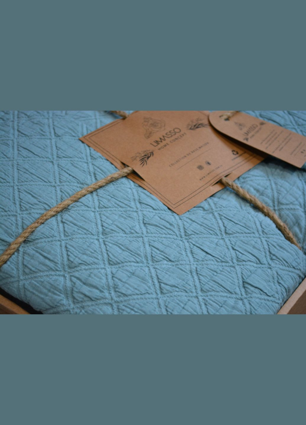 Покривало з наволочками 240×260 см. Cambridge Блакитний Limasso (331761167)