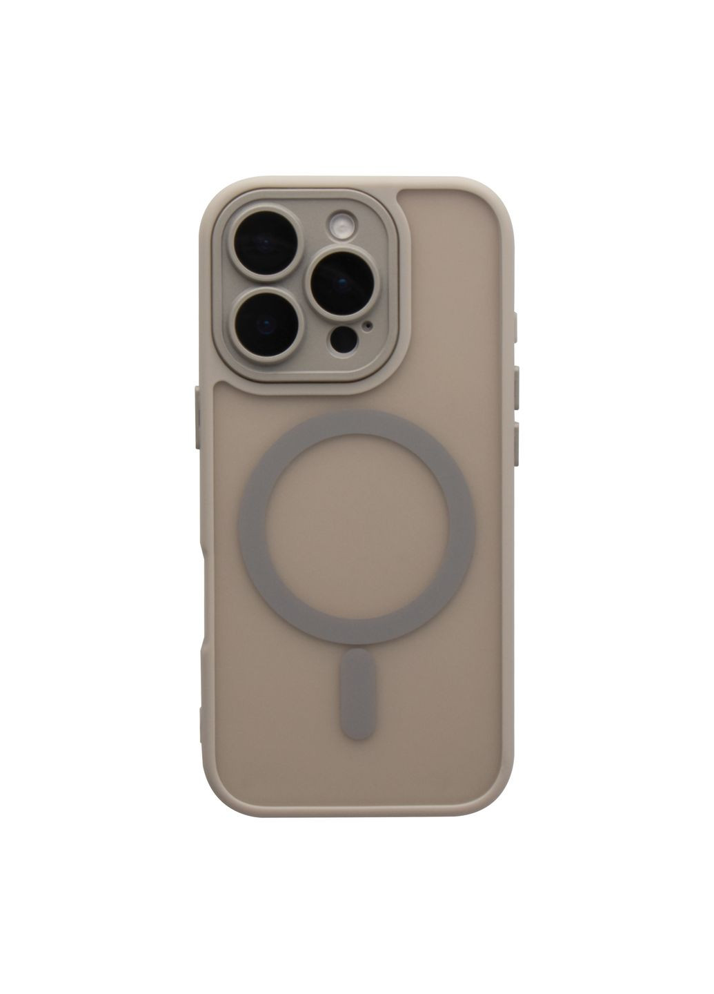 Чехол TPU+PC Magnetic Matte Camera Lens with Magsafe для iPhone 16 Pro Max Цвет Grey No Brand Apple iPhone 16 Pro Max 2024 (336148594)