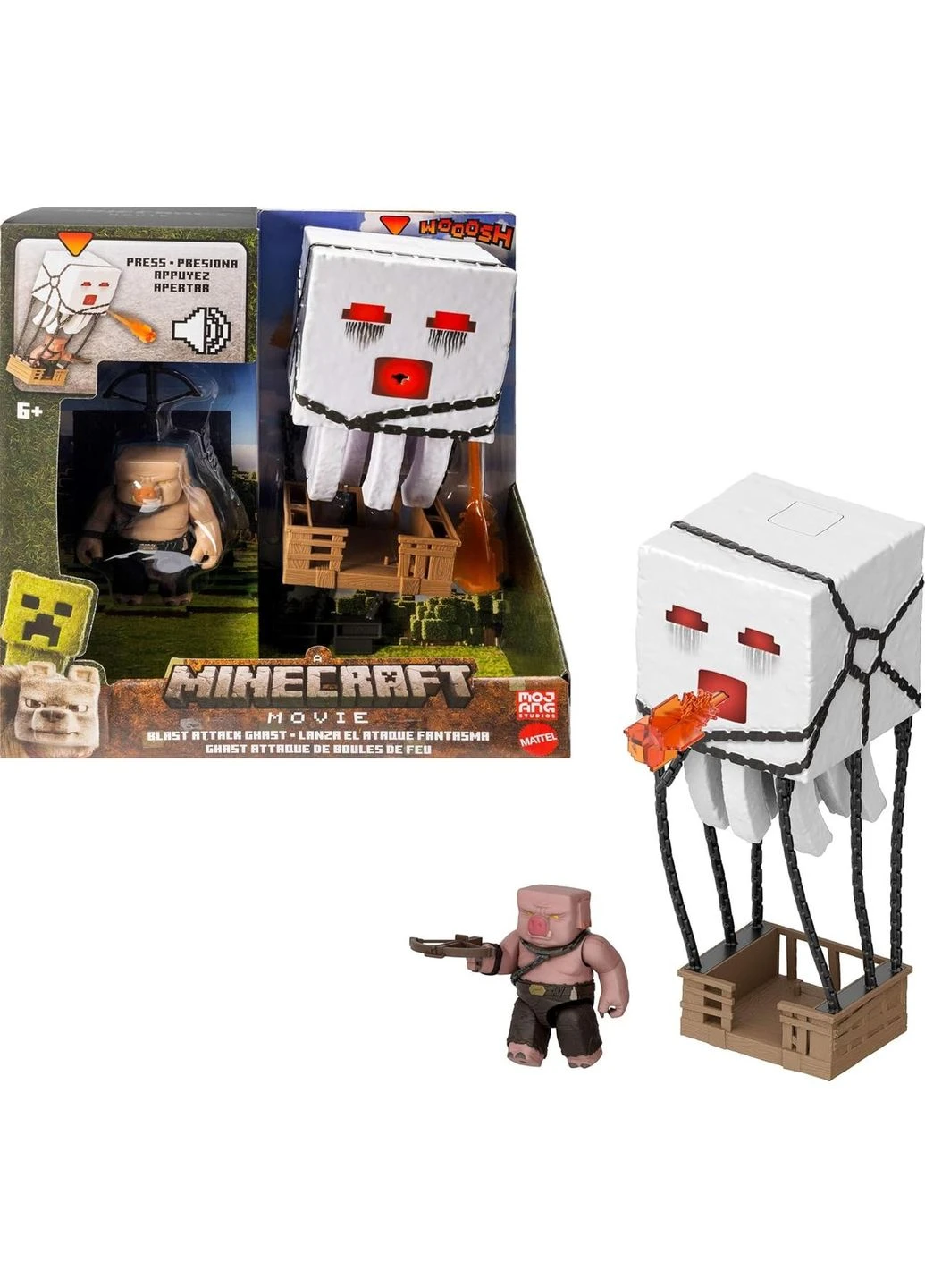 Ігровий набір Майнкрафт фільм Повітряна куля з Гаста Оригінал Minecraft Movie Blast Attack Ghast Mattel (365251330)