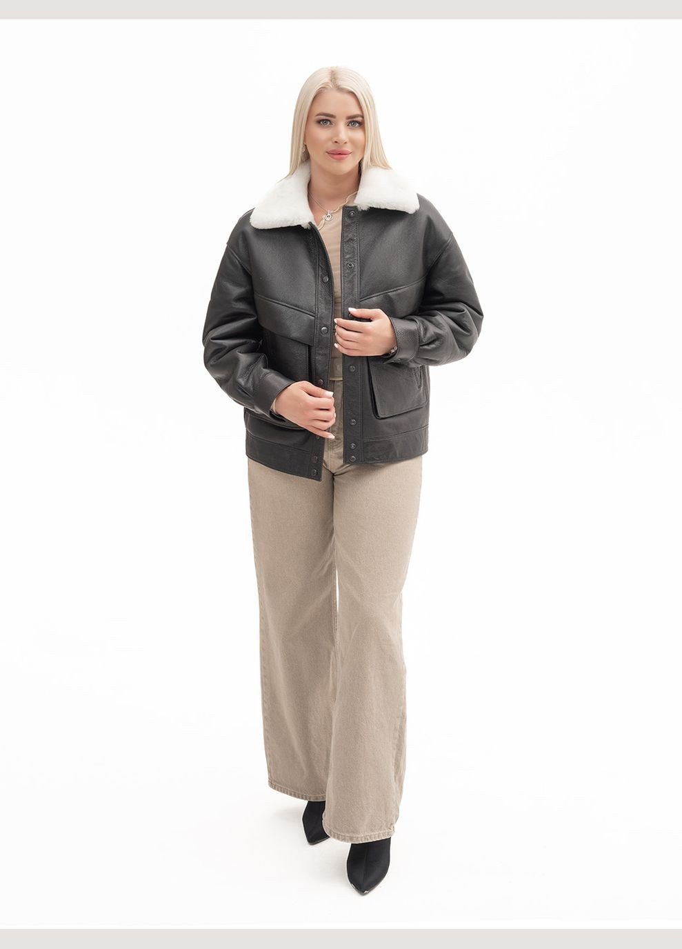 Жіноча натуральна дублянка Fabio Monti (348033761)