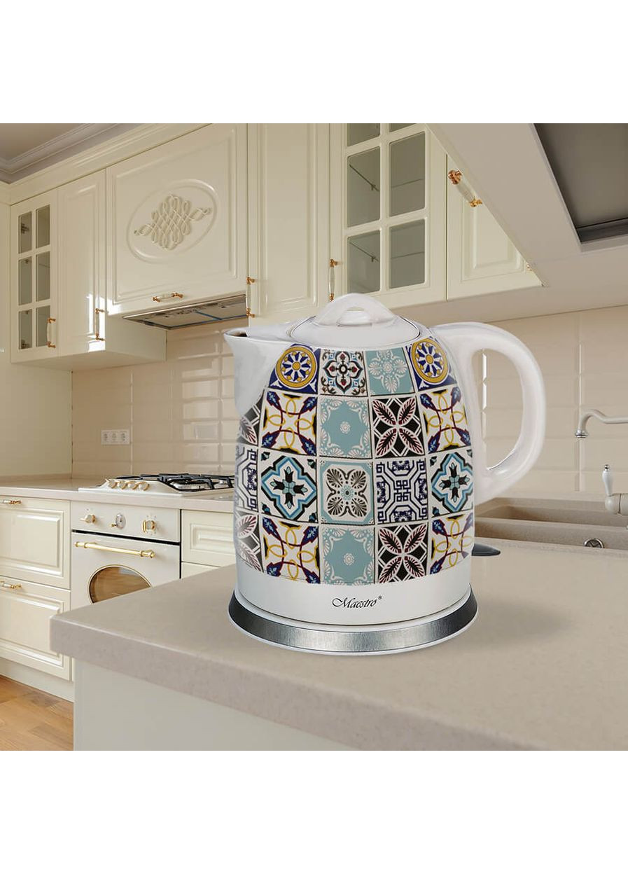 Электрический чайник MR-066-PORTO керамический 1,5 л 1200 Вт Белый Maestro (367078447)