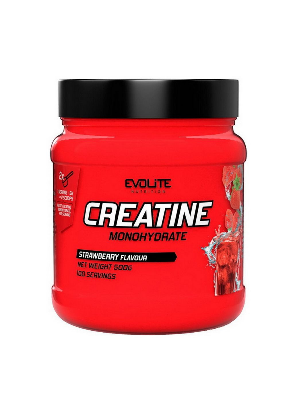 Креатін Creatine Monohydrate, 500 грам Полуниця Evolite Nutrition (293416379)