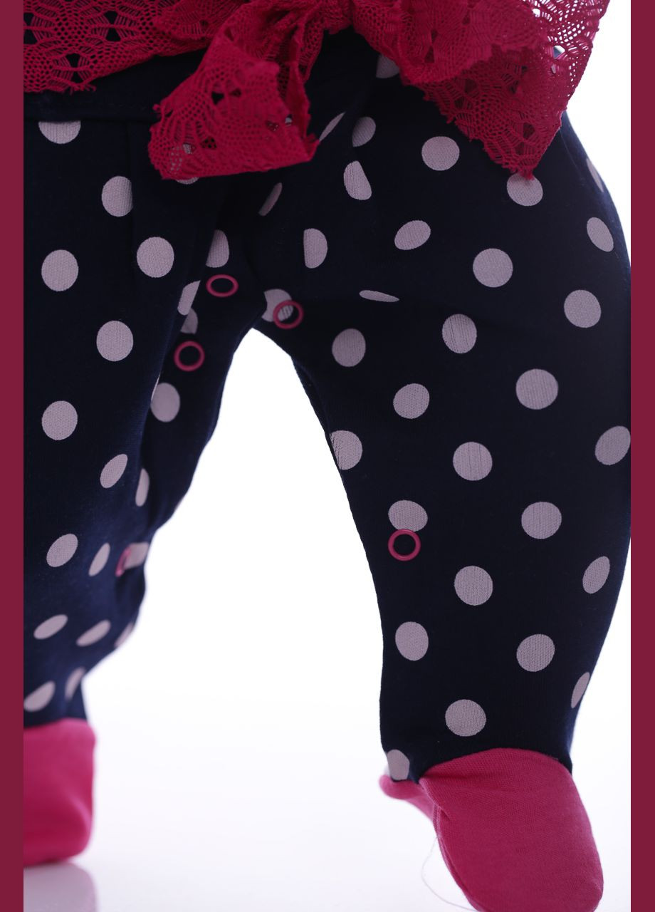 Человечек для девочки трикотажный с поясом малиновый 74 см (37056) BABYKROHA (297197817)