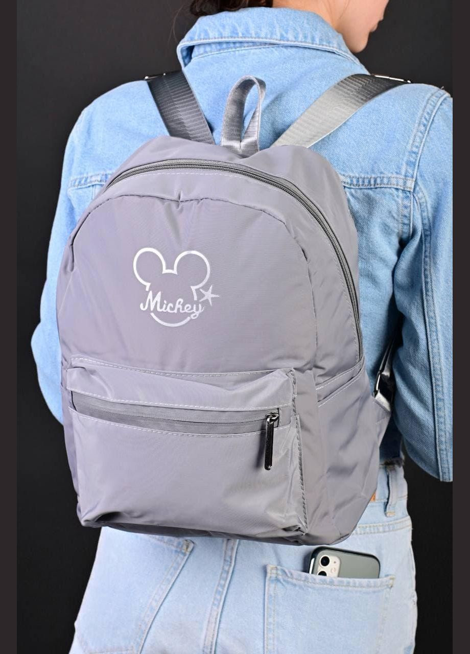 Рюкзак жіночий сірий No Brand Рюкзак для міста (323168022)