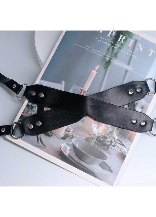 Маска БДСМ на глаза черного цвета для Садо-мазо. БДСМ-повязка на глаза для ролевых игр China (360604001)