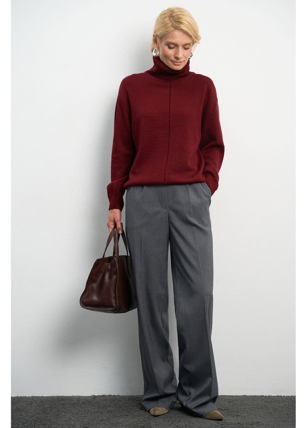 Бордовый свитер 2874 Triko Bakh