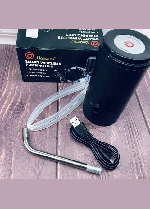 Помпа для води електрична акумуляторна MS4000 чорна Domotec (365752169)