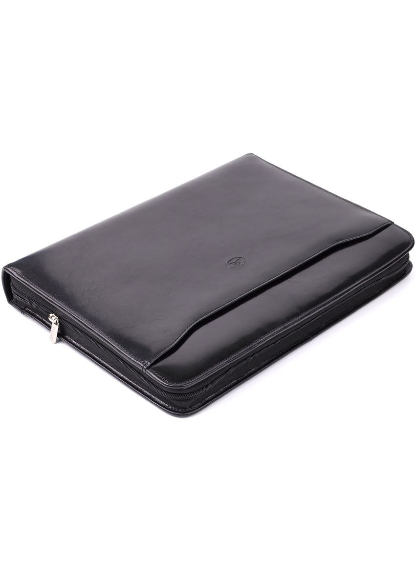 Оригинальная папка с блокнотом из гладкой натуральной кожи 20850_1 (1278L nero) Черный Tony Perotti (362046801)