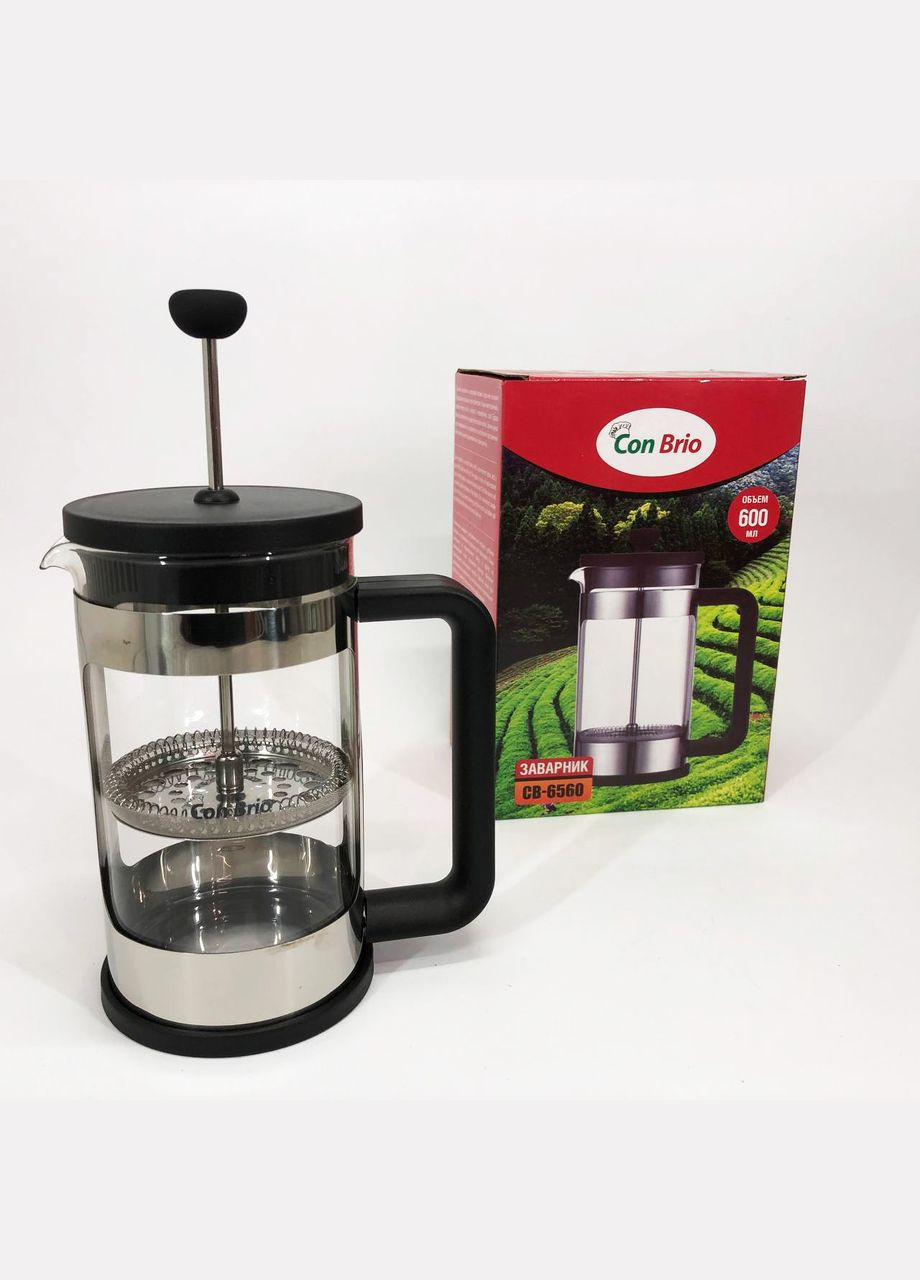Заварной стеклянный чайник CB-6560 600 мл, Чайник самовар стеклянный, UH-661 Чайник заварник Con Brio (349512078)