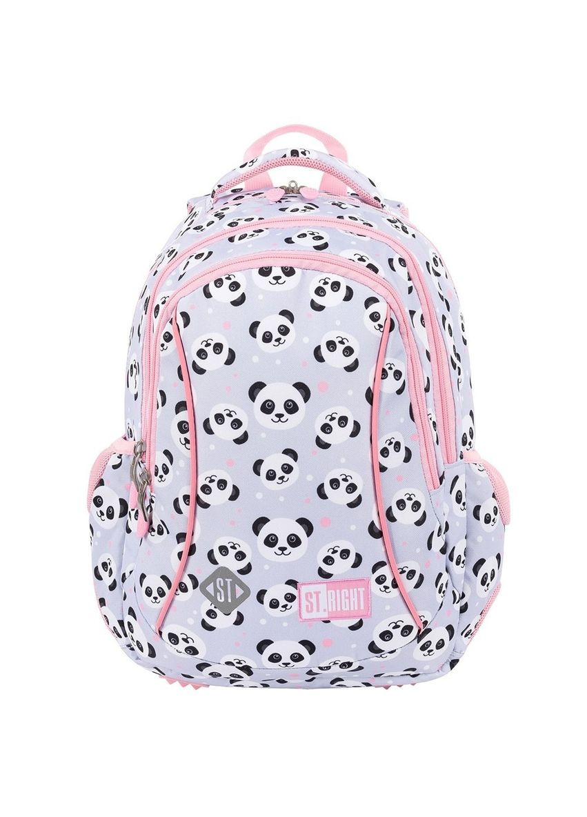 Рюкзак школьный " " /BP26/ GREY Панда 655272, 39*27*17 см ST.Right (367760831)