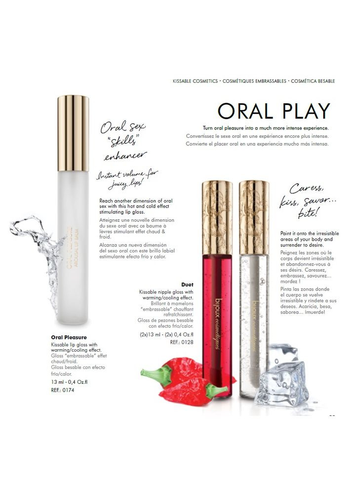 Блеск для губ для орального секса Oral Pleasure с согревающим и охлаждающим эффектом Bijoux (297131404)