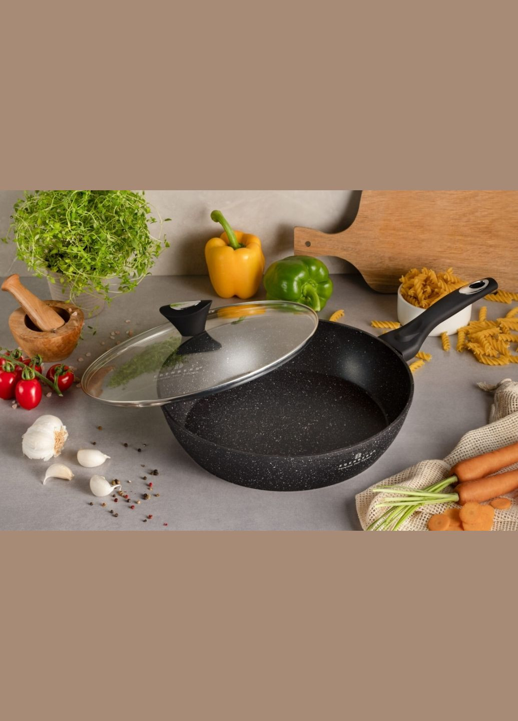 Сковорода с крышкой EB-5717 28x6,8 см 3,5 л Edenberg (315727340)