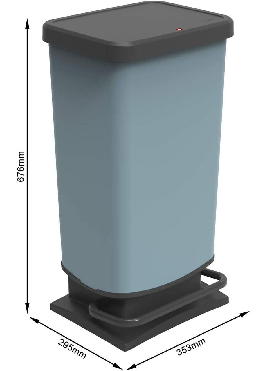 Контейнер для сміття з педаллю Paso 40 л (17541) Бетон Rotho (334005281)