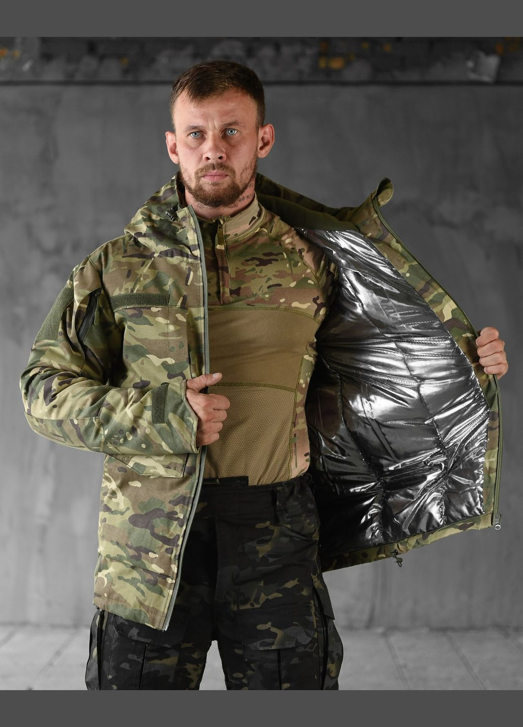 Тактична зимова куртка Omni-Heat мультикам No Brand (303138781)