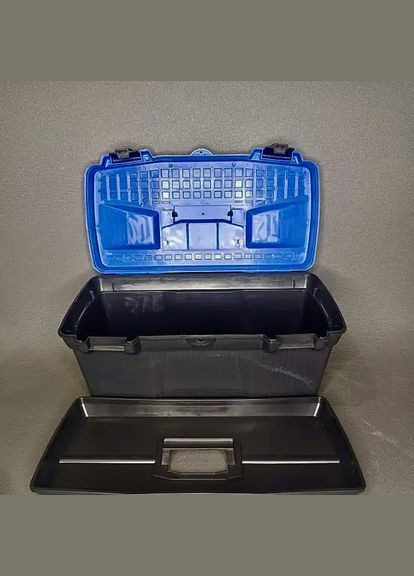 Ящик для інструменту з вкладнем органайзером переносний із засувками та ручкою великий 465 х 230 х 220 мм Ababila (297440442)