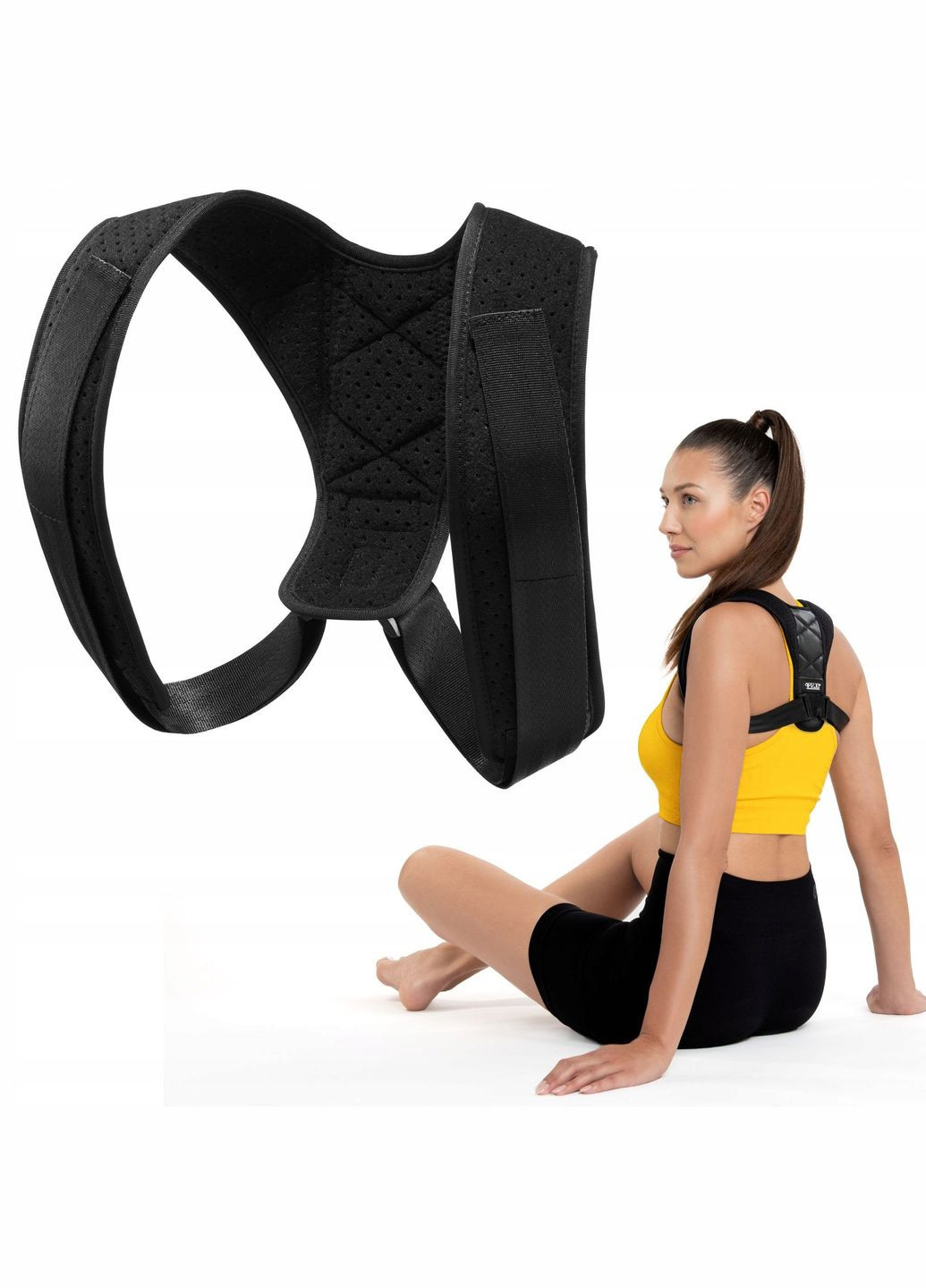 Коректор постави для підтримки спини, універсальний Black (P-5907739318107) 4FIZJO (301733257)